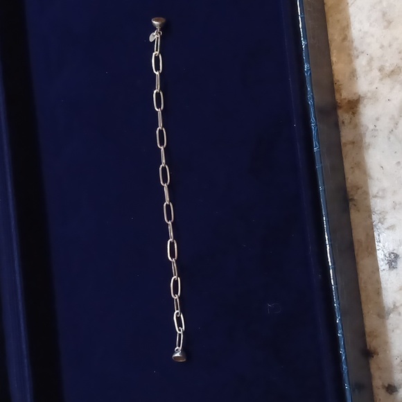 Sterling silver paper clip bracelet - Picture 2 of 4